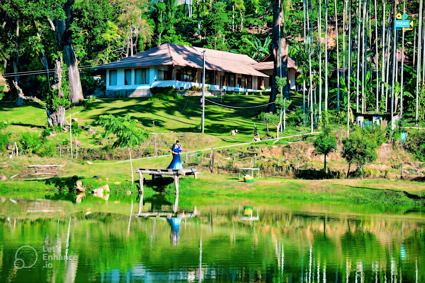 Romantic Couple Posing Near Lake at Rosewood Stay, Coorg, Karnataka
