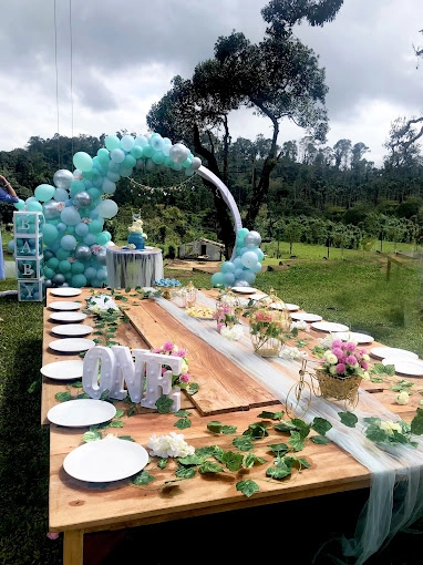 Spectacular Breakfast Table in Garden at Rosewood Stay, Coorg, Karnataka